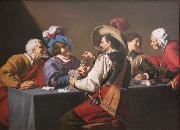 Theodoor Rombouts Playing Cards Sweden oil painting artist